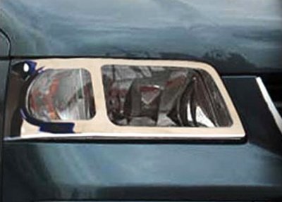 Lampmask för framlamporna i Rostfritt stål till VW Transporter T5 2003-2009