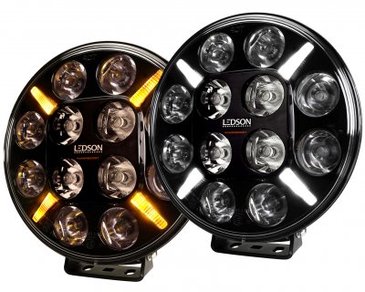 Extraljus LED Pollux9+ Gen 3 - 218 mm - 120 W | Ljusbild: Spot Beam
