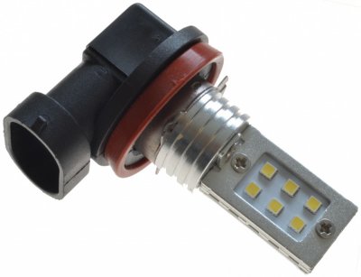 Ledlampa 12V 12xSMD Xenonvit H8