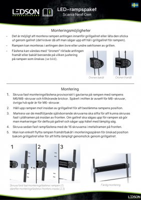Ledramp Phoenix+ 32" till Scania Next Gen från 2017-