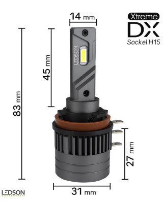 Xtreme DX Gen2 LED Konvertering 12V för Halv- & Helljus 5000K | H15