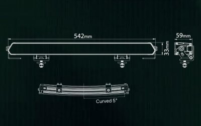 LEDSON EPIX21 Slim Curved - Ledramp - 542 mm - 108W