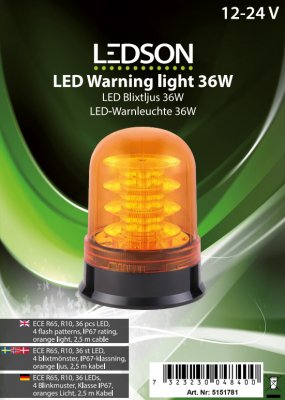 LEDSON Roterande LED-blixtljus | 36W | ECE R65