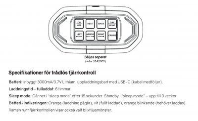 Trådlös fjärrkontroll till LEDSON Optoguard Protector