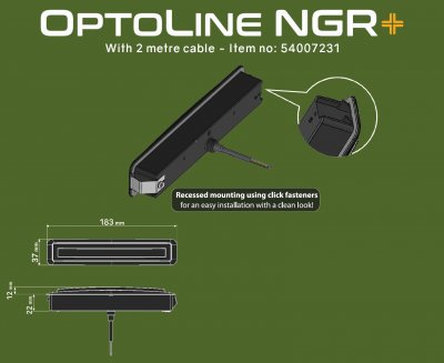 LEDSON Optoline NGR+ positionsljus | Vit/gul