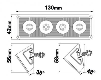 LEDSON Scene Light LED Arbetsbelysning - 24W, ECE R23, Floodljusbild