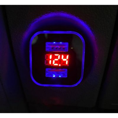 USB Snabbladdare 12-24 V - 2x USB