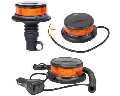 LEDSON Varningsljus SLIM | LED | Planmontage, Magnetfäste eller Stolpfäste | ECE R65/R10
