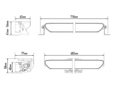 Lazer arbetsbelysningsramp Linear 24 | 168 W | 682 mm - 16200 lumen
