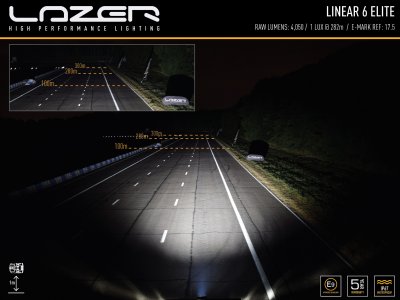 Lazer LED-ramp Linear 6 - 220 mm - 2250/4050 lumen