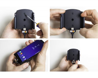 Mobilhållare USB-C | För mobiler 75-89 mm / 6-10 mm