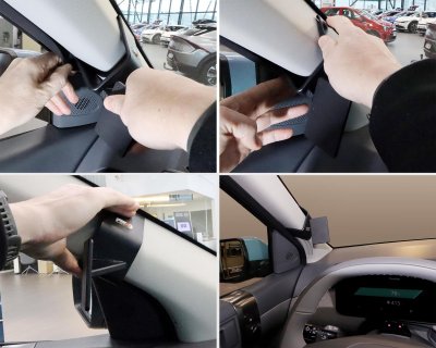 Mobilhållare Kia EV3 från 2024- | För montering på vänster A-stolpe