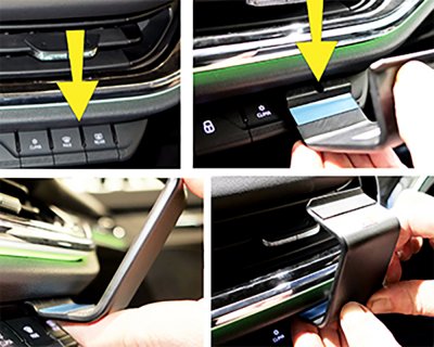 Mobilhållare Skoda Elroq 2025- | Montering under mittskärm
