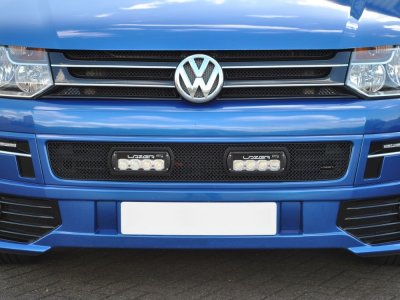 Nedre Grill inkl. 2 Lazer ST-4 till VW Transporter T5 2010-2015