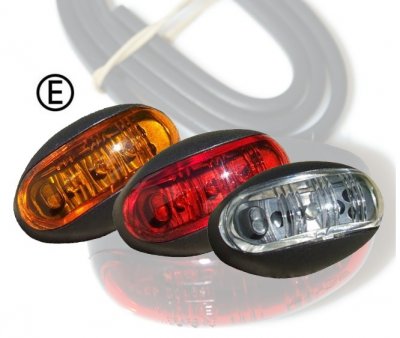 Ovalt positionsljus i LED | 12/24V 59x36x27mm