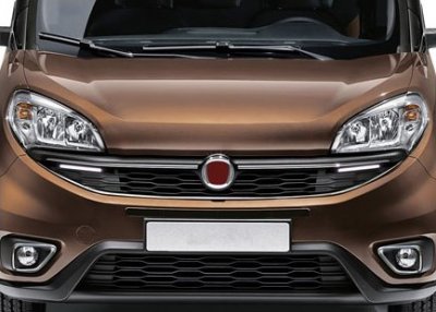 Övre Grill i Rostfritt stål till Fiat Dobló från 2015-