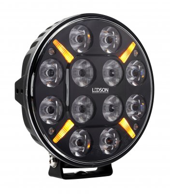 Pollux9+ Strobe | LED Extraljus med inbyggd blixtljus | 218 mm (9") - 120W