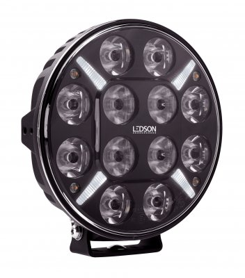 Pollux9+ Strobe | LED Extraljus med inbyggd blixtljus | 218 mm (9") - 120W