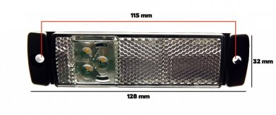 Positionsljus med 3xLED och inbyggd reflex | 12V/24V