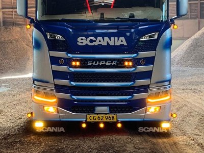 Positionsljus för LED-dimljus till Scania Next Gen från 2017-2022