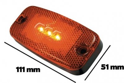 Positionsljuslykta 9-32 V 3xLED 111x51x22 mm