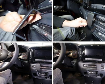 Mobilhållare Mercedes Vito från 2024- | Unider mittskärmen