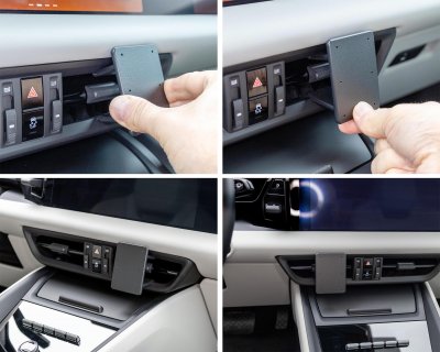 Montering av mobilhållare Porsche Macan från 2024-