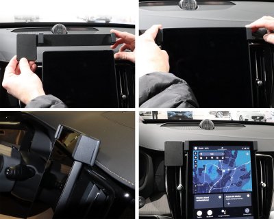 Montering av mobilhållare till Volvo XC90 från 2025- | För montering till vänster om mittskärmen