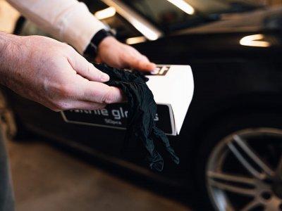 Pureest Extra långa nitrilhandskar - Svart - 25 pack