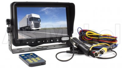 Backkamerasystem 7" monitor inkl. dubbellinskamera