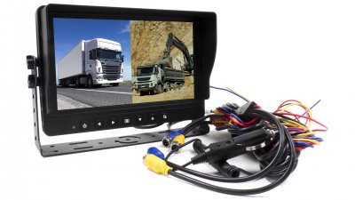 Backkamerasystem splitscreen 9 tum med 3 standardkameror