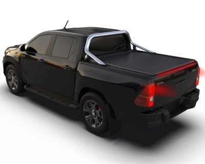 Rolltop Toyota Hilux 2016- | Tessera Roll+ E-KIT | Dubbelhytt med original flakbåge
