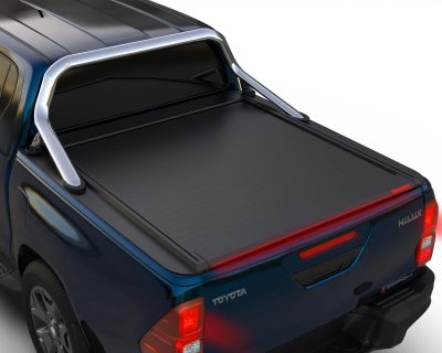 Rolltop Toyota Hilux 2016- | Tessera Roll+ E-KIT | Dubbelhytt med original flakbåge