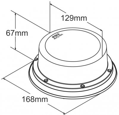 Roterande varningsljus för planmontage 18xDiod | 9-32V | ECE R65