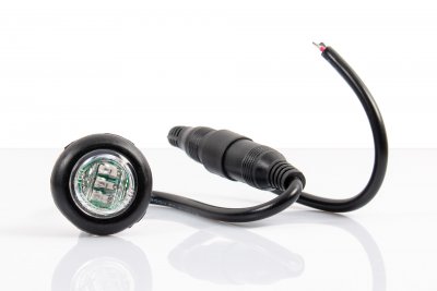 Runt positionsljus - Gul/Orange (vitt glas)