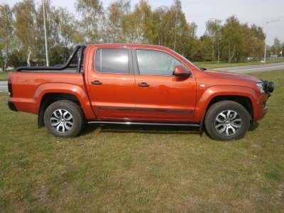 Sidorör i Rostfritt stål med mattsvart pulverlack till VW Amarok från 2011-