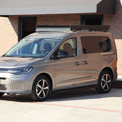 Sidorör i Aluminium (Svart) till Volkswagen Caddy från 2021-