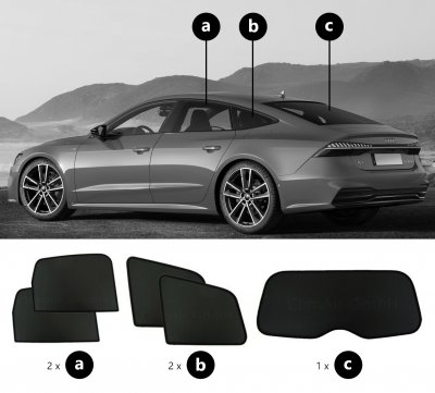 Solskydd Audi A7 Sportback från 2018- och framåt