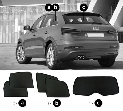 Solskydd Audi Q3 från 2012-2018