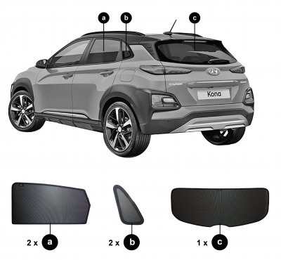 Solskydd Hyundai KONA från 2018-2023