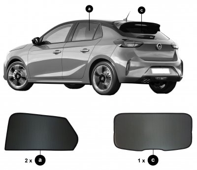 Solskydd Opel Corsa från 2020-