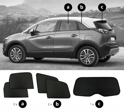 Solskydd Opel Crossland X 2017-2020