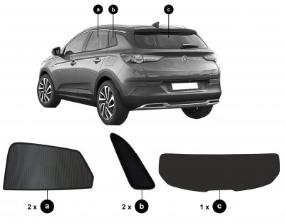 Solskydd Opel Grandland X från 2017-2021