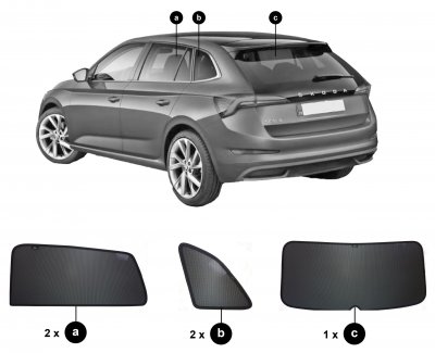 Solskydd Skoda Scala från 2019-
