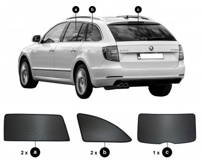Solskydd Skoda Superb från 2009-2015