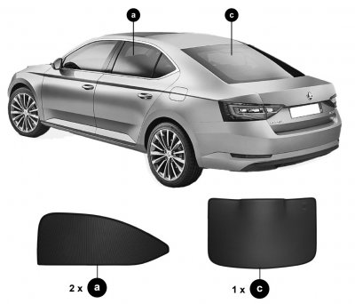 Solskydd Skoda Superb Sedan från 2016-2023