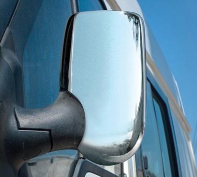Spegelkåpor i Rostfritt stål till Ford Transit 2006-2013