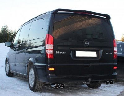 Sportavgassystem med fyra utblås 4x115x85mm till MB Vito/Viano från 2004- samt 2011-