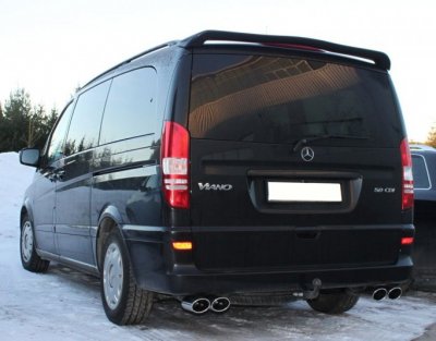 Sportavgassystem med fyra utblås 4x88x74mm till MB Vito/Viano från 2004- samt 2011-