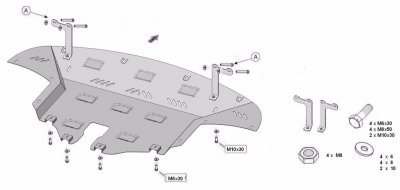 Sprängskiss för hasplåt Hyundai Tucson från 2015-2020